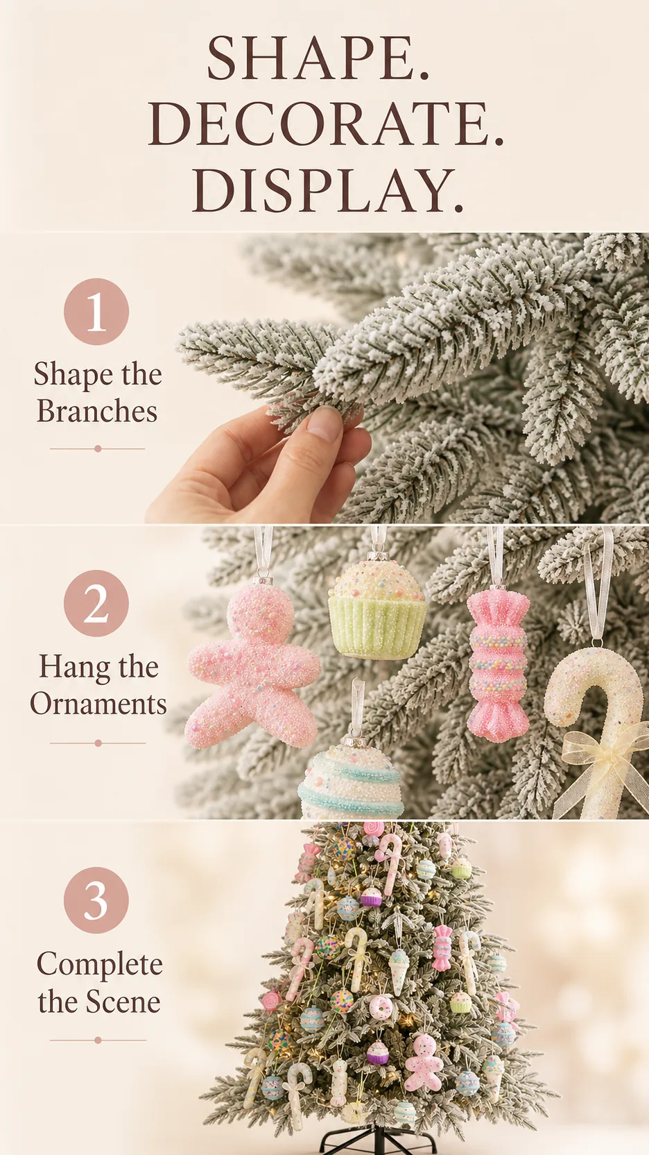 Snow-Flocked PE Christmas Tree with Lights product detail 8