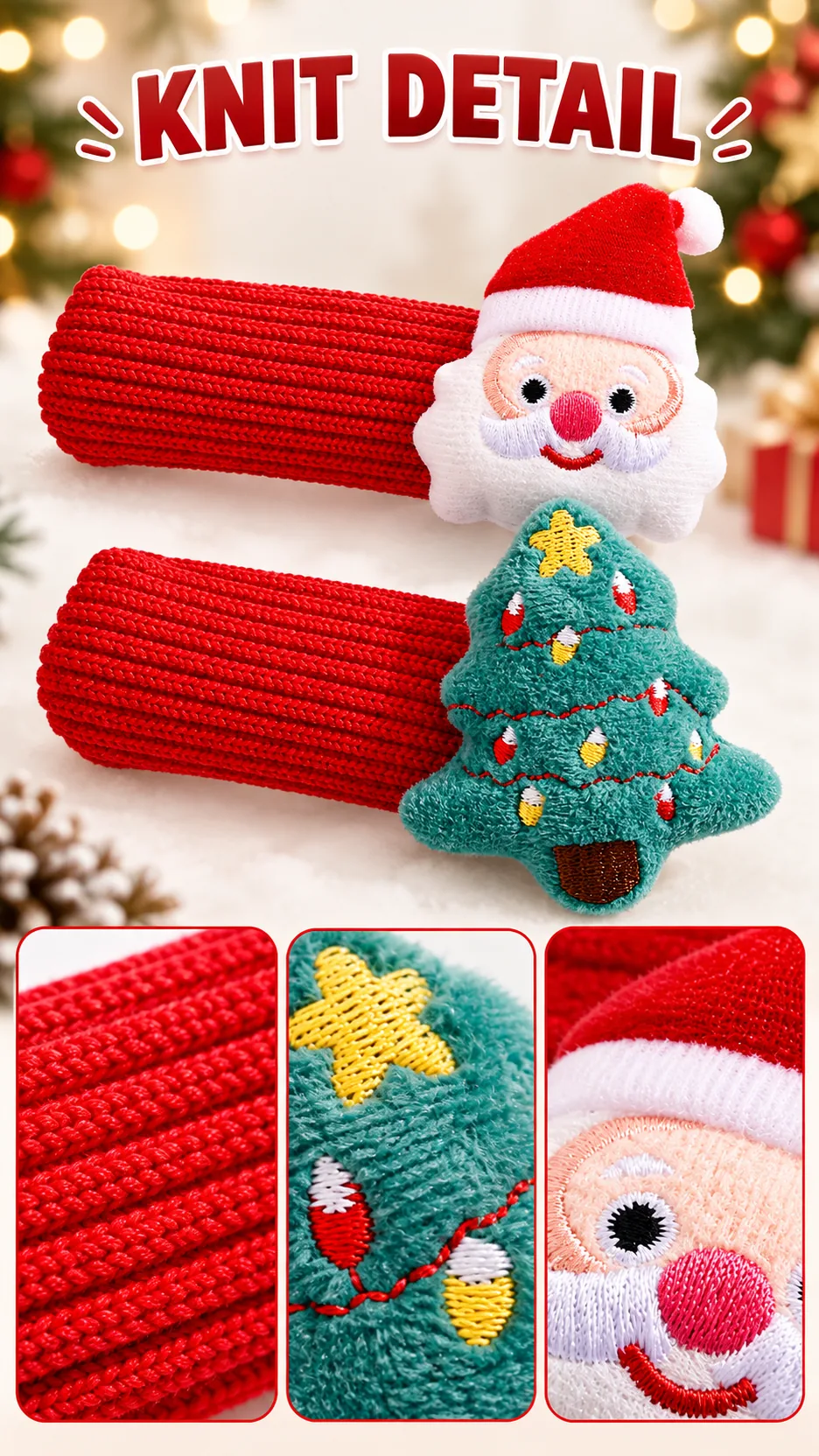 2026 Santa and Christmas Tree Door Handle Covers and Hanging Ornaments product detail 2
