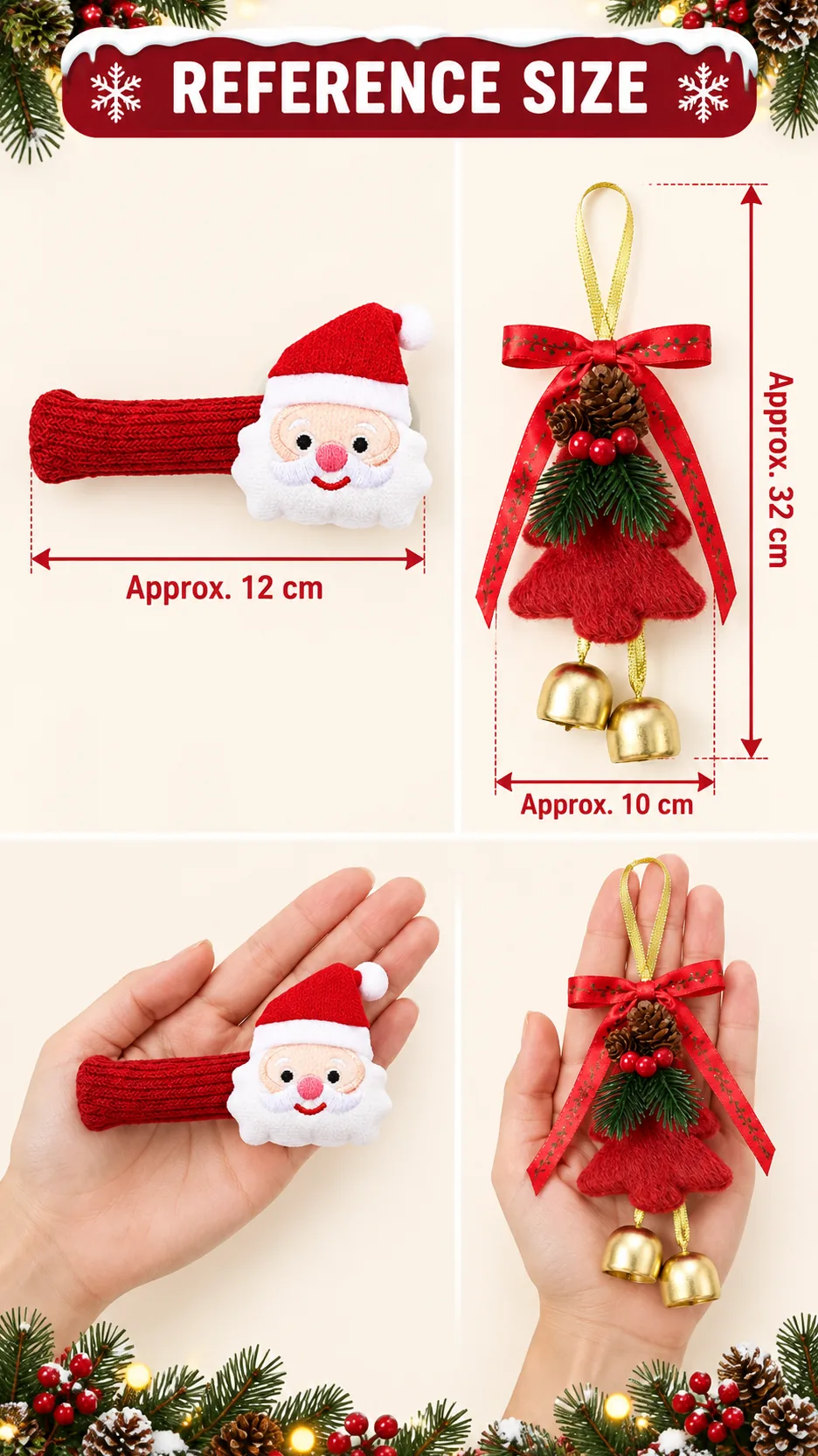 2026 Santa and Christmas Tree Door Handle Covers and Hanging Ornaments product detail 4