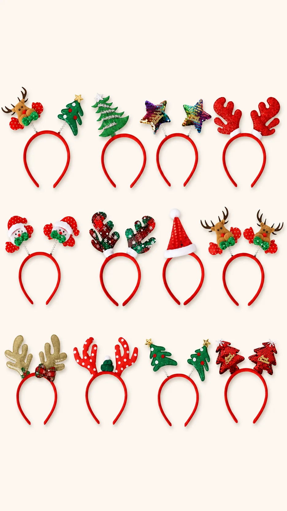 Cartoon Reindeer Antler Party Headbands product detail 5
